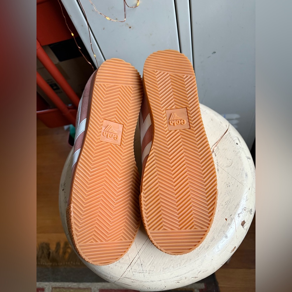 Gola Women's Elan Leather Sneaker Terracotta/ Off White/Red Ochre - Picture 13 of 16